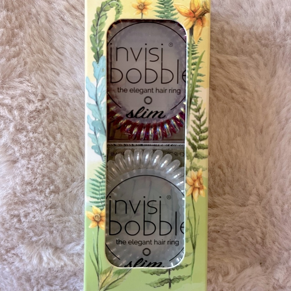 3/$20 ✨NWT Invisibobble Slim Chrome & Vanity Fairy Florals Traceless Hair Ties - Picture 2 of 7